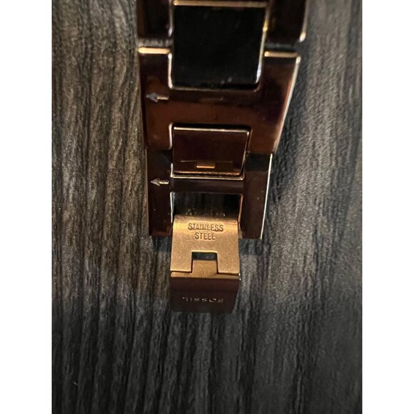 Fossil Womens Rose Gold-Tone Watch With Crystal Accents Stainless Steel Band Mod - Picture 6 of 7